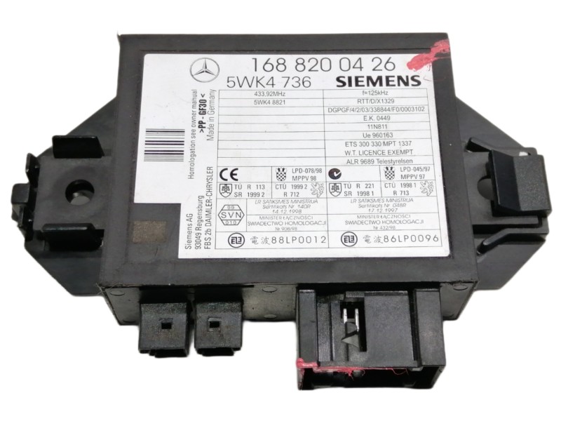 Recambio de modulo electronico para mercedes-benz clase a (w168) 160 (168.033) referencia OEM IAM 1688200426 5WK4736 SIEMENS A16