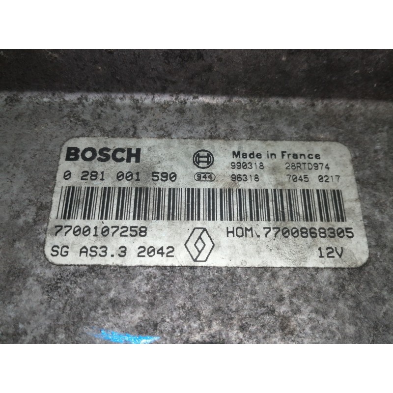 Recambio de centralita motor uce para renault espace /grand espace (je0) 2.2 dt grand espace rt referencia OEM IAM 0281001590 99