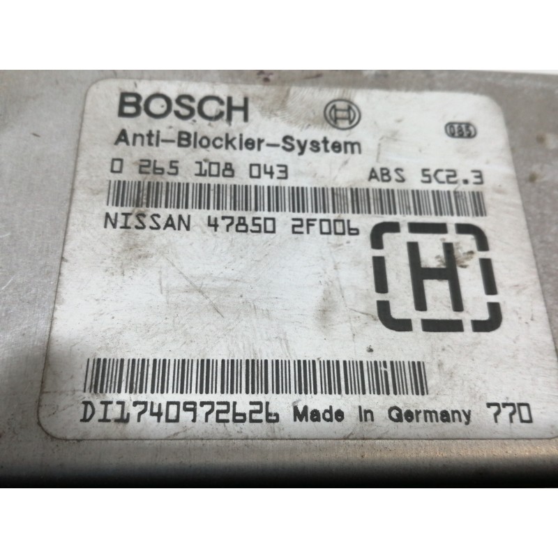 Recambio de centralita abs para nissan primera berlina (p11) slx referencia OEM IAM 0265108043 478502F006 