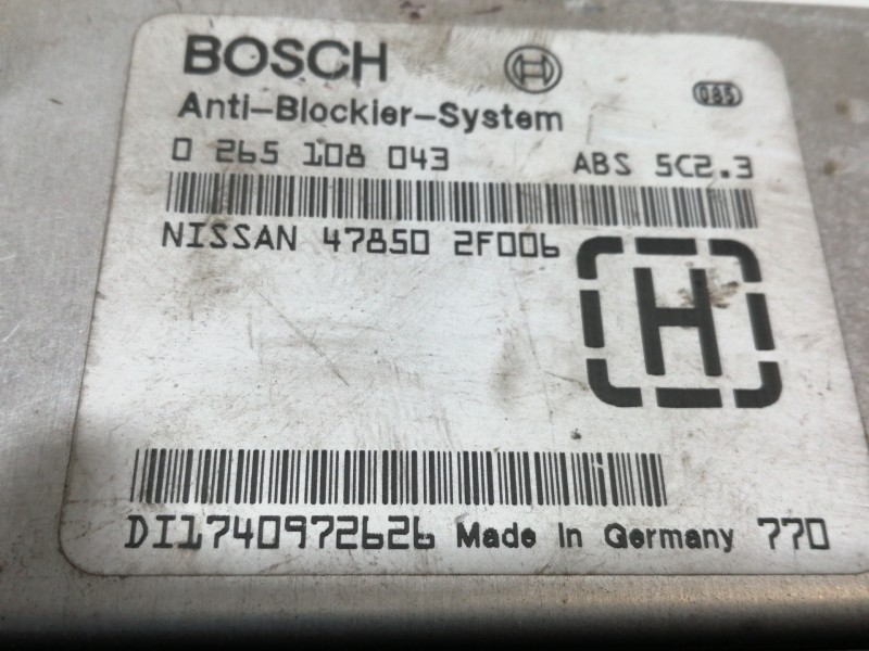Recambio de centralita abs para nissan primera berlina (p11) slx referencia OEM IAM 0265108043 478502F006 