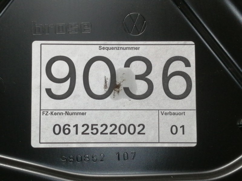 Recambio de elevalunas trasero derecho para volkswagen passat berlina (3c2) highline referencia OEM IAM 980862107 0612522002 1K0
