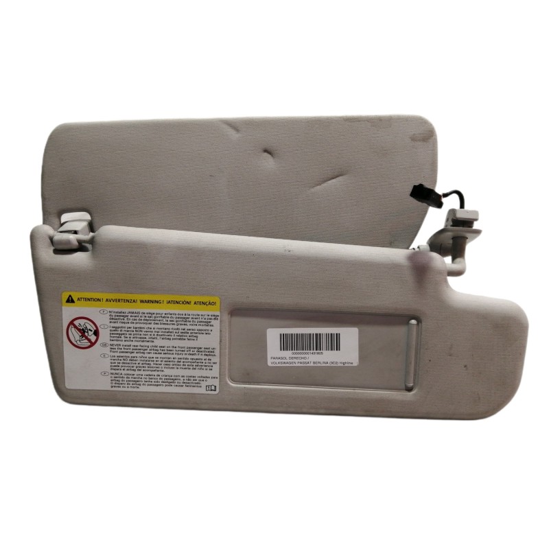 Recambio de parasol derecho para volkswagen passat berlina (3c2) highline referencia OEM IAM 3C0857552S  