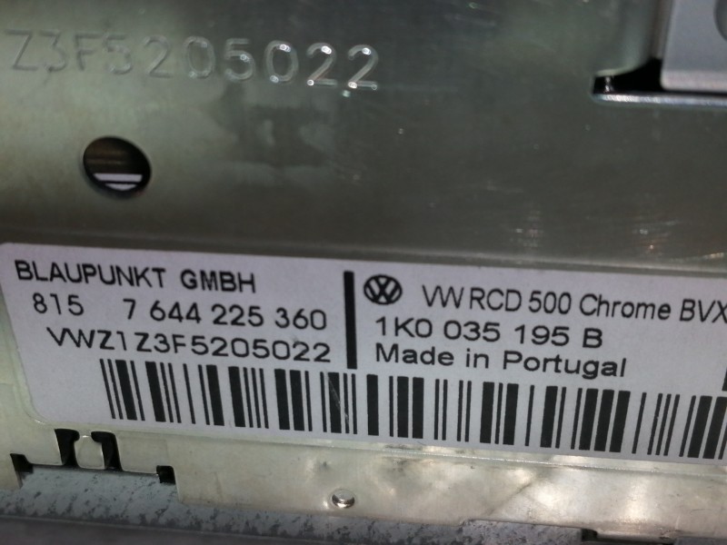Recambio de sistema audio / radio cd para volkswagen passat berlina (3c2) highline referencia OEM IAM 1K0035195B  