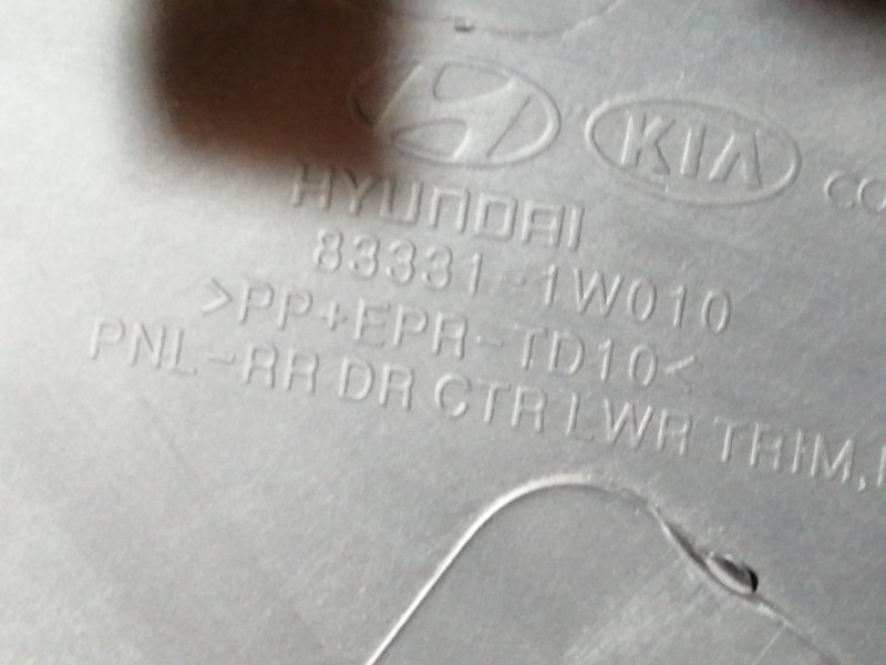 Recambio de guarnecido puerta trasera izquierda para kia rio concept referencia OEM IAM 833301W020 833311W010 