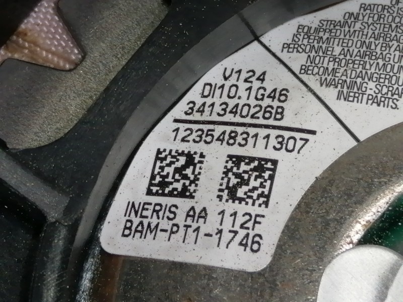 Recambio de airbag delantero izquierdo para renault master kasten 2.3 dci diesel cat referencia OEM IAM 34116561D 985107504RTP30