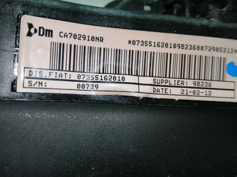Recambio de airbag delantero izquierdo para fiat punto (199) easy referencia OEM IAM 07355162010 PA70043042 243120371360