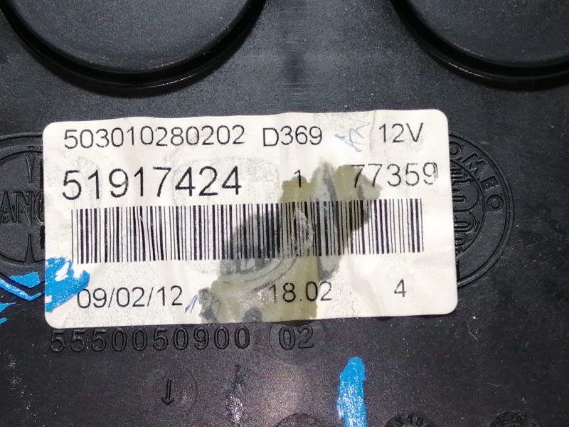 Recambio de cuadro instrumentos para fiat punto (199) easy referencia OEM IAM 51917424 503010280202 5550050900 / 5550030617