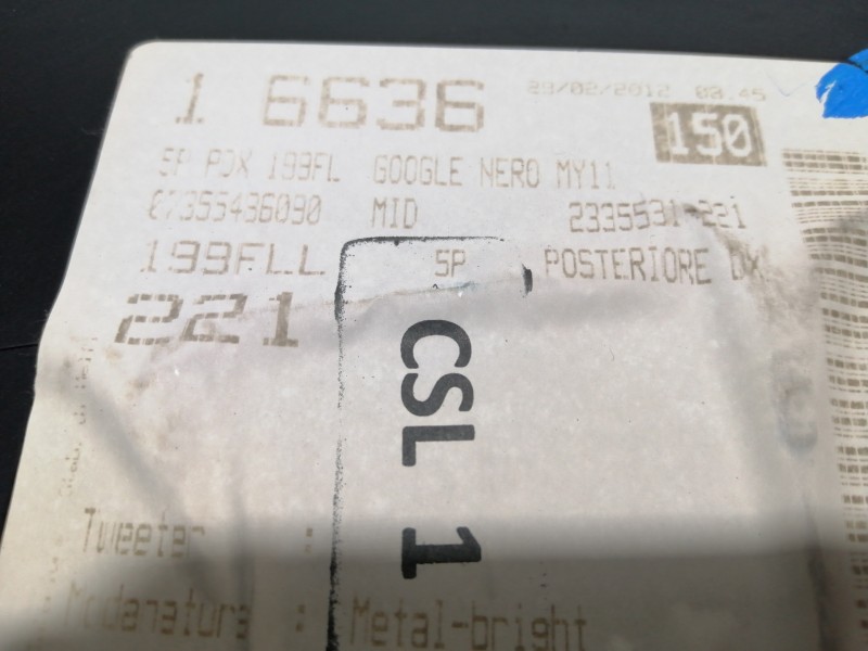 Recambio de guarnecido puerta trasera derecha para fiat punto (199) easy referencia OEM IAM 1865256 1865256B835 