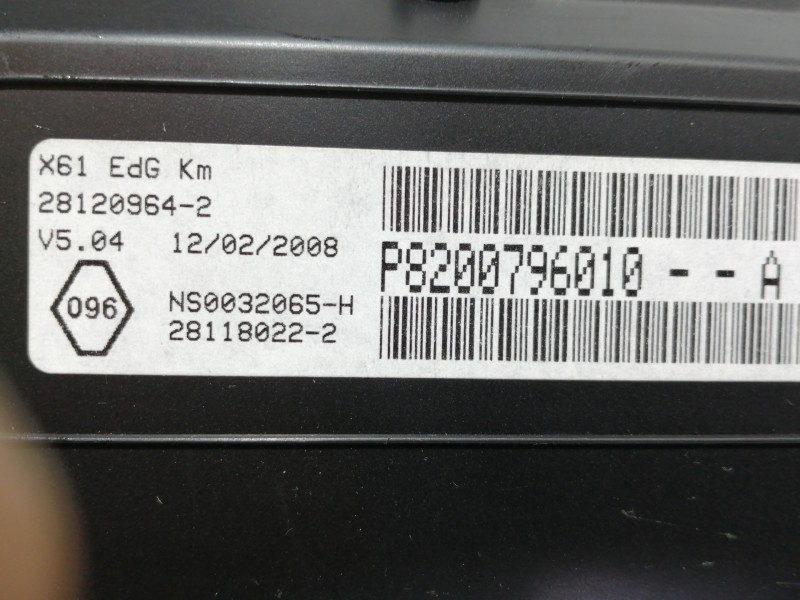 Recambio de cuadro instrumentos para renault kangoo (f/kc0) luxe privilege referencia OEM IAM P8200796010A 281180123 / 281180222