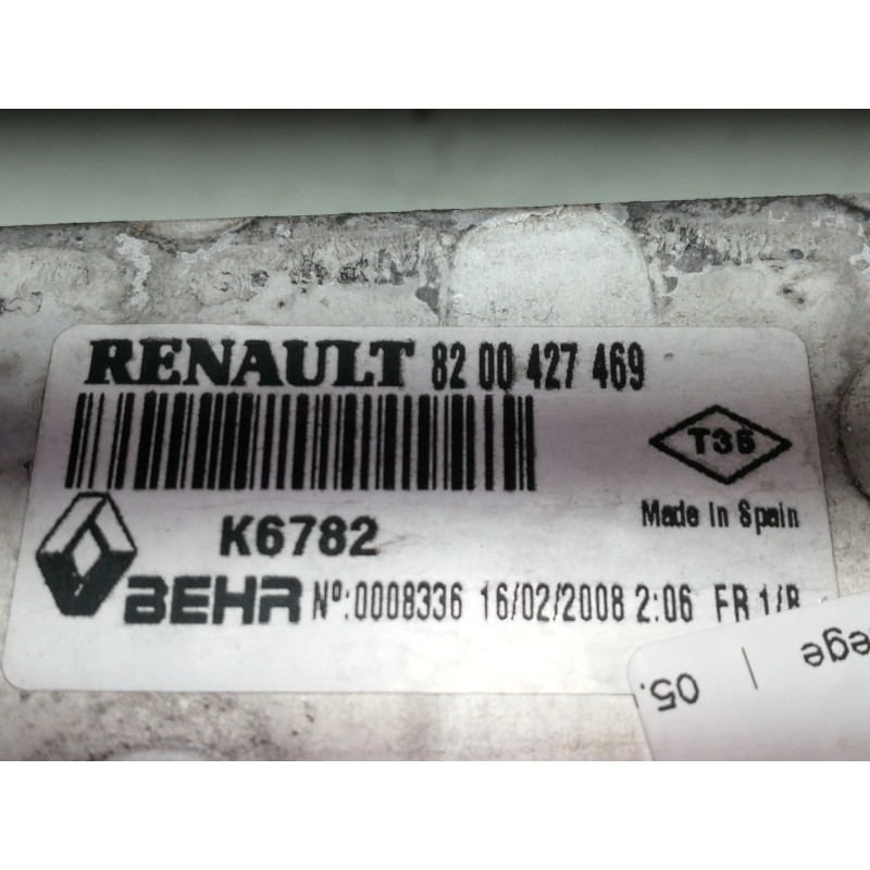 Recambio de intercooler para renault kangoo (f/kc0) luxe privilege referencia OEM IAM 8200427469 K6782 