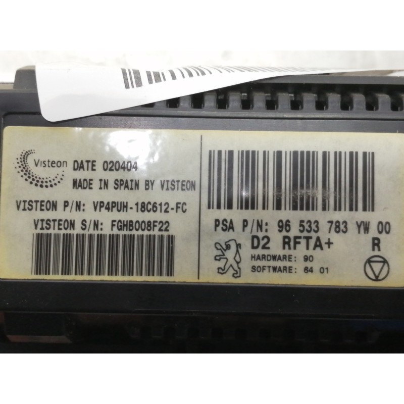 Recambio de mando calefaccion / aire acondicionado para peugeot 407 st confort referencia OEM IAM 96533783YW00 VP4PUH18C612FC / 