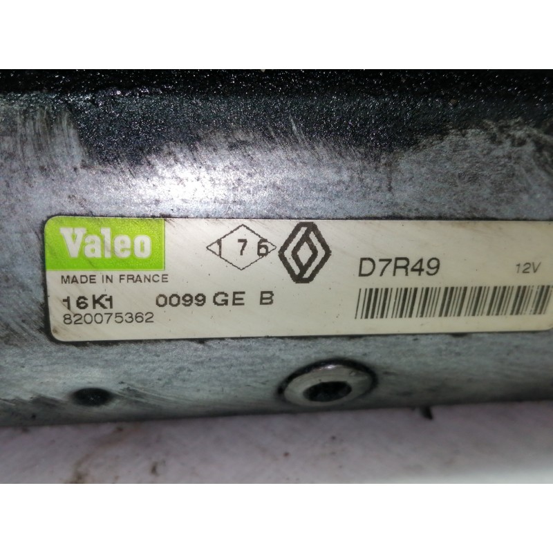 Recambio de motor arranque para renault scenic ii confort authentique referencia OEM IAM 820075362 D7R49 