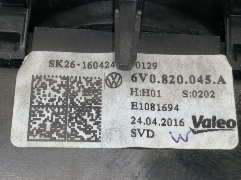 Recambio de mando calefaccion / aire acondicionado para skoda fabia like referencia OEM IAM 6V0820045A E1081694 