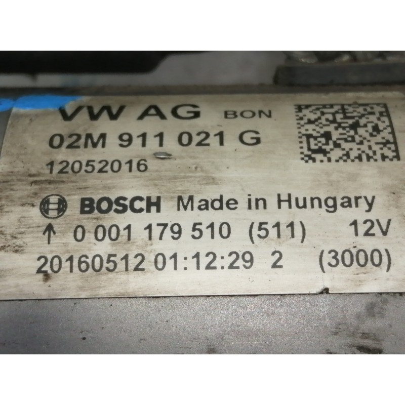 Recambio de motor arranque para skoda fabia like referencia OEM IAM 02M911021G 0001179510 