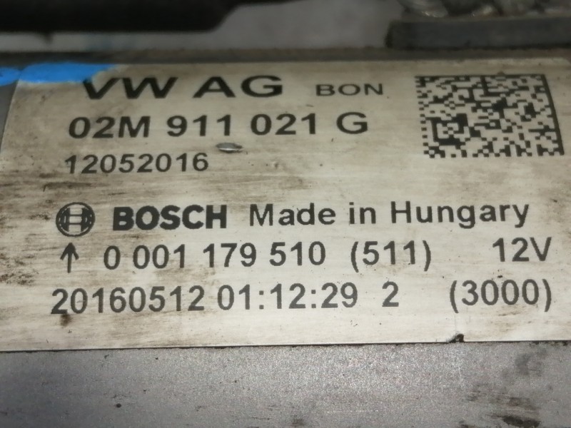 Recambio de motor arranque para skoda fabia like referencia OEM IAM 02M911021G 0001179510 