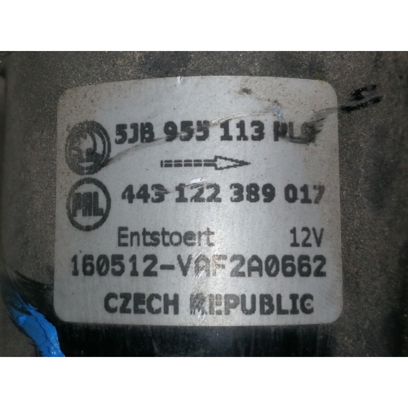 Recambio de motor limpia delantero para skoda fabia like referencia OEM IAM 5JB955113PLS 443122389017 160512VAF2A0662 