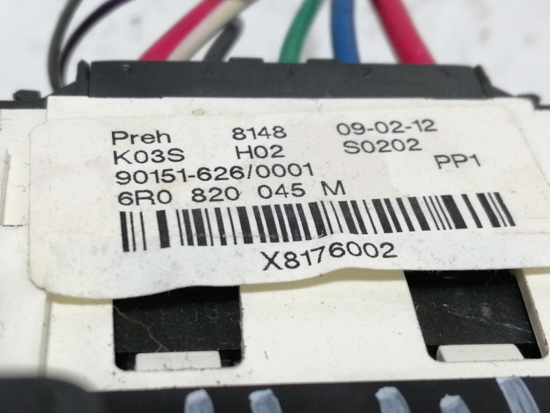 Recambio de mando calefaccion / aire acondicionado para volkswagen polo (6r1) advance bluemotion referencia OEM IAM 6R0820045M 9