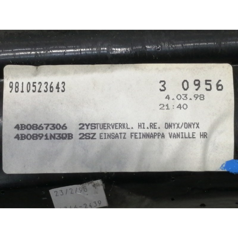 Recambio de guarnecido puerta trasera derecha para audi a6 berlina (4b2) 2.8 v6 30v referencia OEM IAM 4B0867306 9810523643 4B08