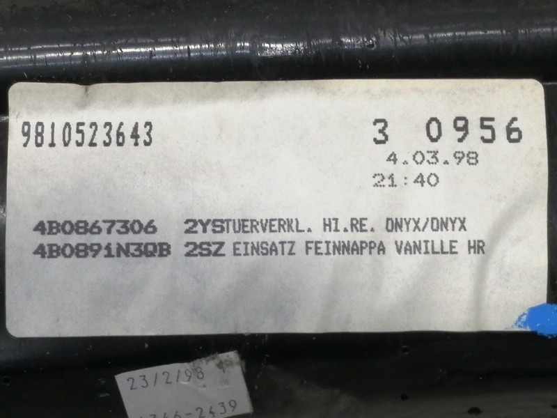 Recambio de guarnecido puerta trasera derecha para audi a6 berlina (4b2) 2.8 v6 30v referencia OEM IAM 4B0867306 9810523643 4B08