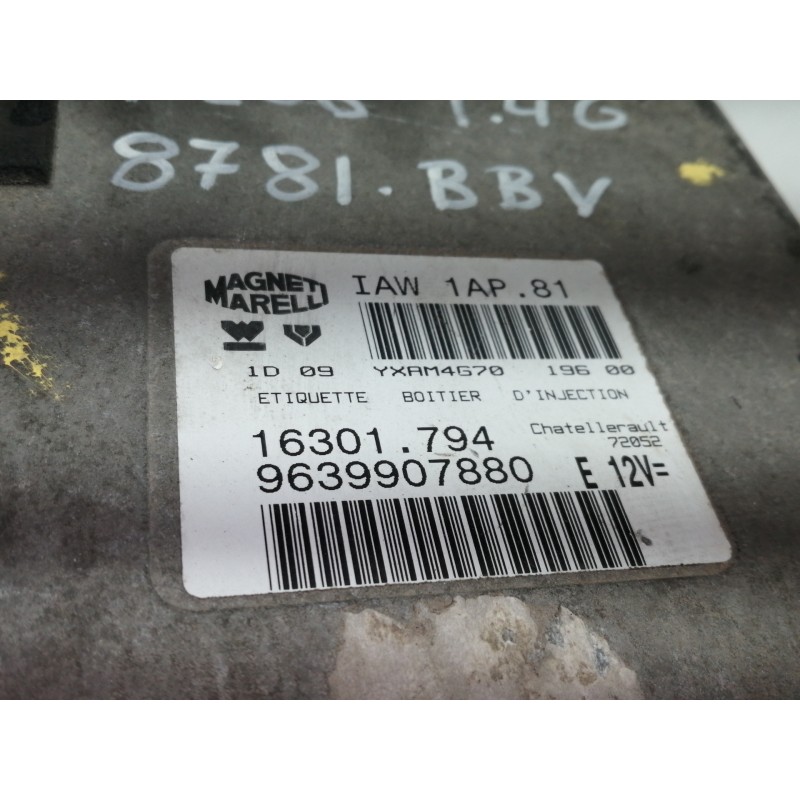 Recambio de centralita motor uce para peugeot 206 berlina xr referencia OEM IAM 9639907880 IAW1AP81 16301794