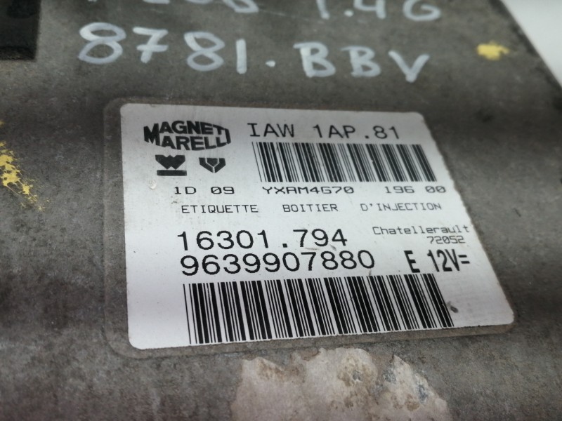 Recambio de centralita motor uce para peugeot 206 berlina xr referencia OEM IAM 9639907880 IAW1AP81 16301794