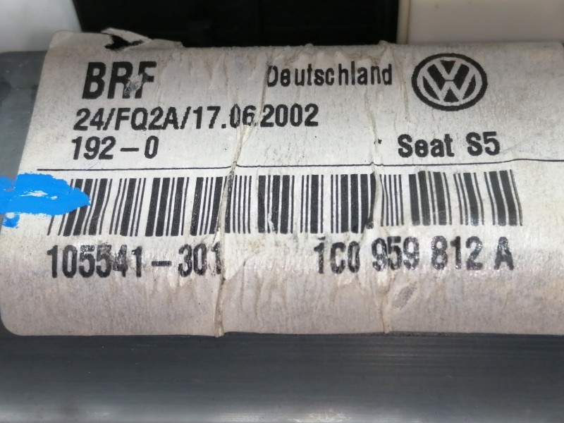 Recambio de motor elevalunas trasero derecho para seat toledo (1m2) stella referencia OEM IAM 1C0959812A 1C0959812 