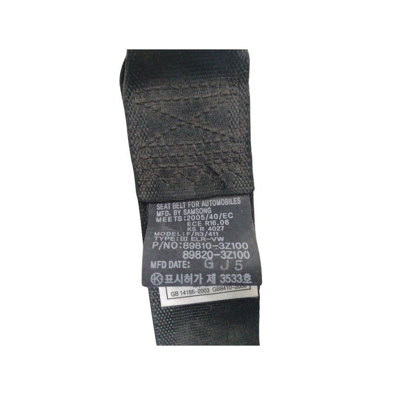Recambio de cinturon seguridad trasero derecho para hyundai i40 style blue referencia OEM IAM   