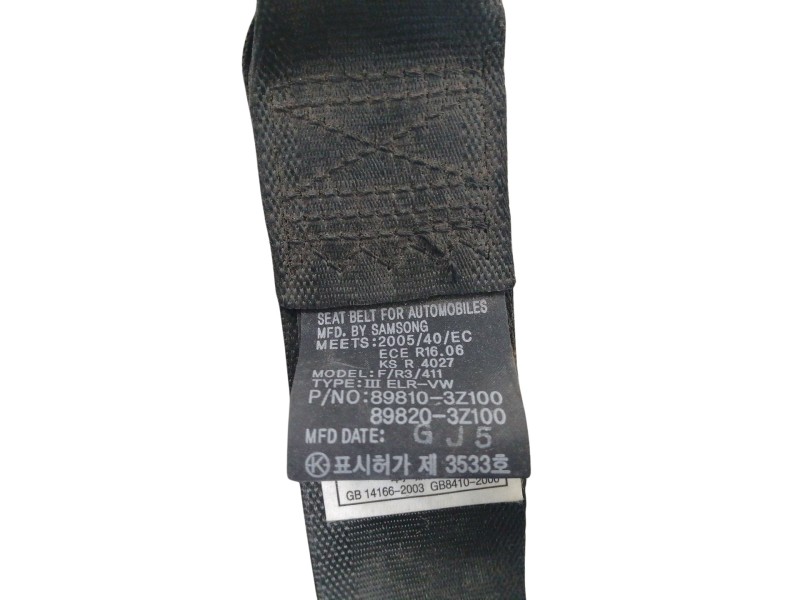 Recambio de cinturon seguridad trasero derecho para hyundai i40 style blue referencia OEM IAM   
