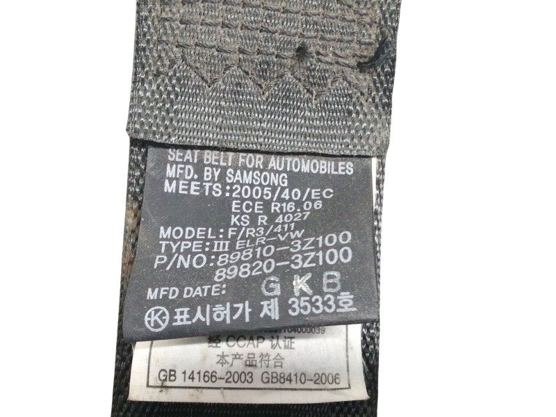 Recambio de cinturon seguridad trasero izquierdo para hyundai i40 style blue referencia OEM IAM   