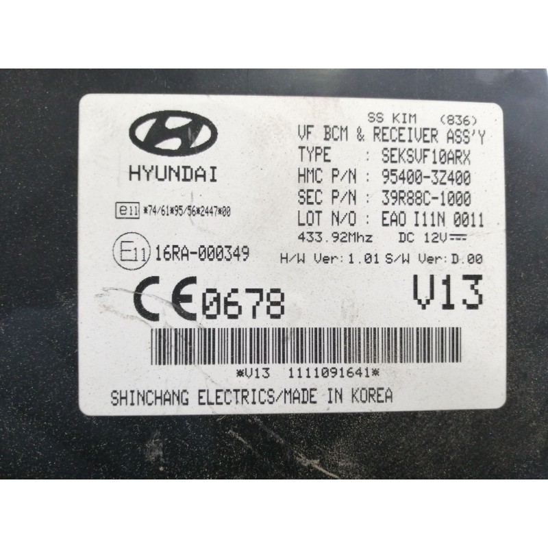 Recambio de modulo electronico para hyundai i40 style blue referencia OEM IAM   