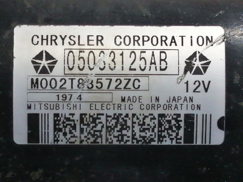 Recambio de motor arranque para chrysler pt cruiser (pt) 2.2 crd limited referencia OEM IAM  05033125AB 