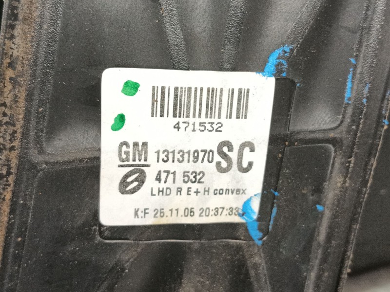 Recambio de retrovisor derecho para opel zafira b cosmo referencia OEM IAM 13131970SC 471532 ELECTRICO 5 CABLES