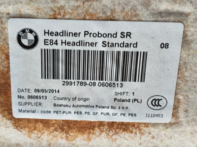 Recambio de techo interior para bmw x1 (e84) xdrive 18d referencia OEM IAM   