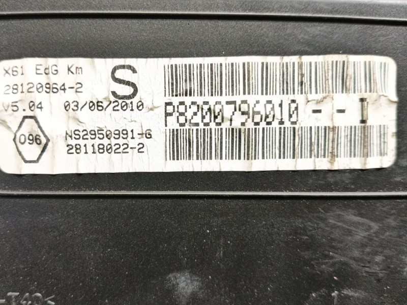 Recambio de cuadro instrumentos para renault kangoo (f/kc0) authentique referencia OEM IAM  281209642 