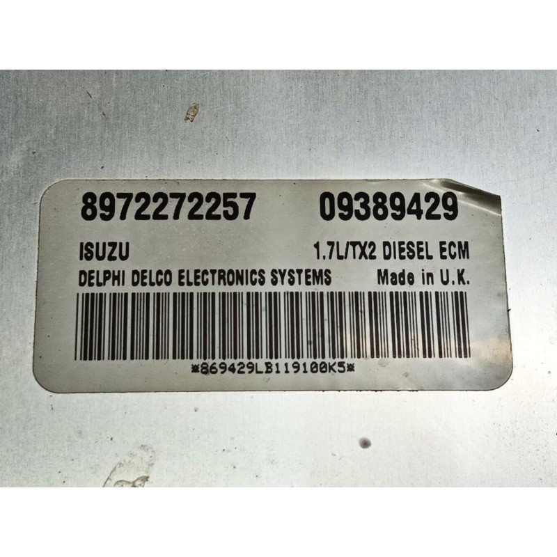 Recambio de centralita motor uce para opel corsa c club referencia OEM IAM  09389429 8972272257