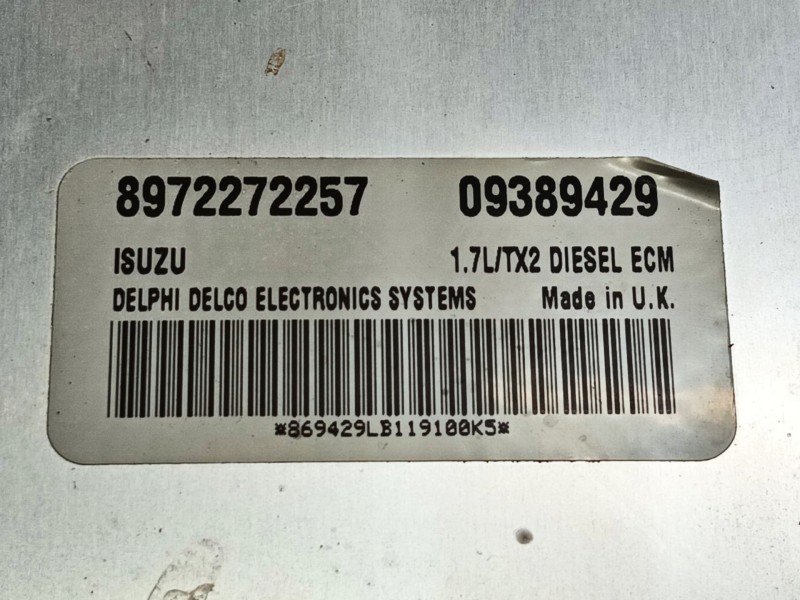 Recambio de centralita motor uce para opel corsa c club referencia OEM IAM  09389429 8972272257