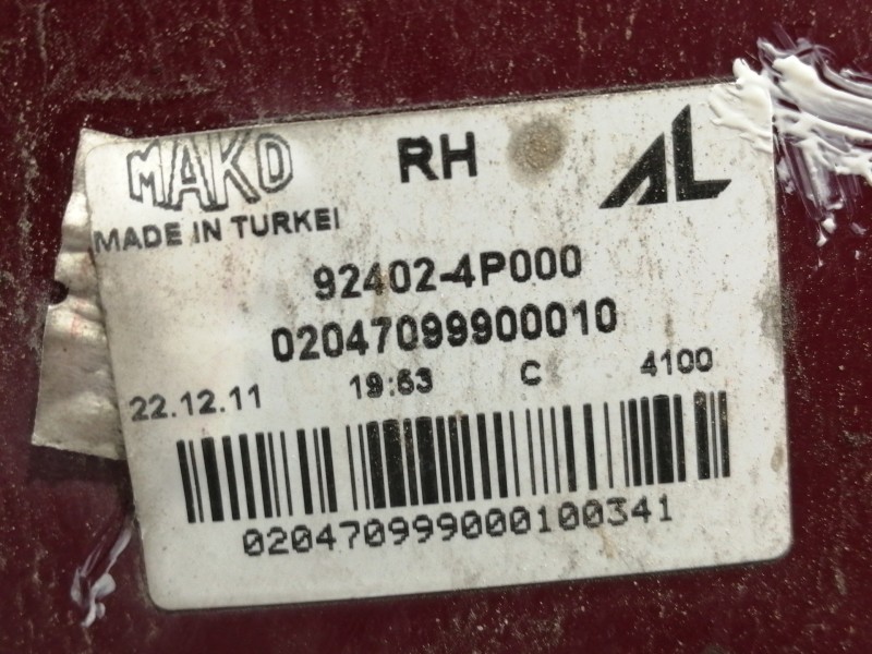 Recambio de piloto trasero derecho para hyundai i20 comfort referencia OEM IAM 924024P000  