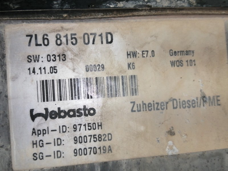 Recambio de no identificado para volkswagen touareg (7l6) v6 tdi referencia OEM IAM 7L6815071D  