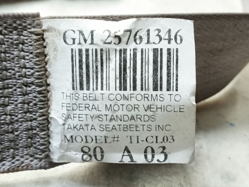 Recambio de cinturon seguridad trasero izquierdo para cadillac cts 3.2 elegance referencia OEM IAM 25761346 1GA0118449 TICL03