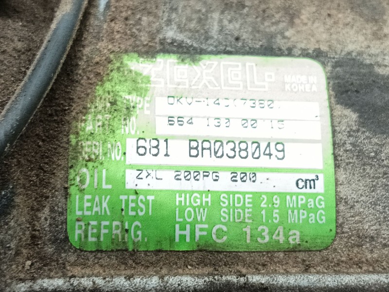 Recambio de compresor aire acondicionado para ssangyong kyron 200 xdi limited referencia OEM IAM 6641300015 681BA038049 DKV14C73