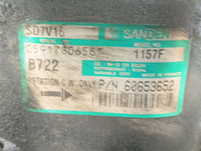 Recambio de compresor aire acondicionado para alfa romeo 156 sportwagon 1.9 jtd 8v progression referencia OEM IAM 60653652 SD7V1