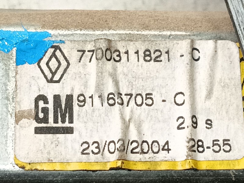 Recambio de elevalunas delantero derecho para nissan primastar (x83) caja cerrada batalla larga 2,94t referencia OEM IAM 9116570