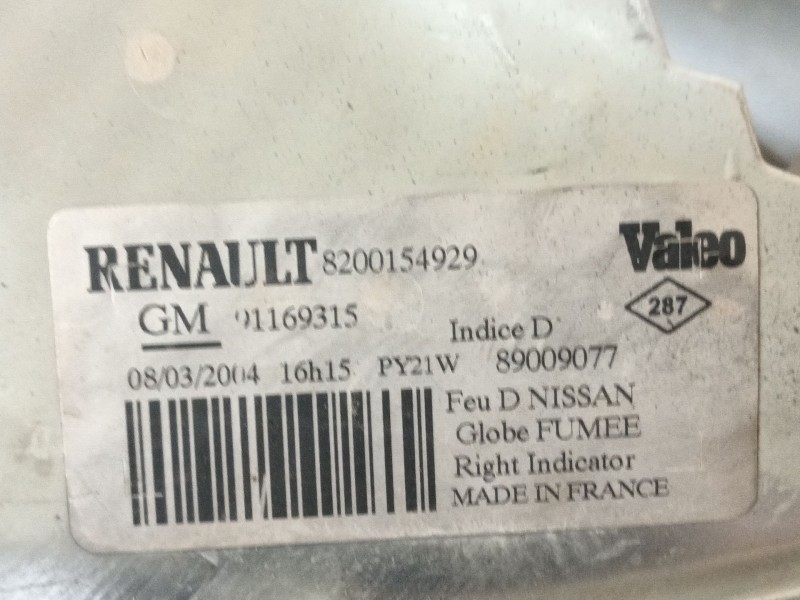 Recambio de faro derecho para nissan primastar (x83) caja cerrada batalla larga 2,94t referencia OEM IAM 7700311372 91165720 893