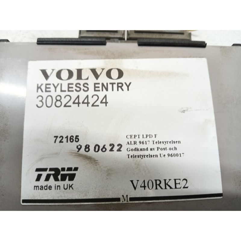 Recambio de modulo electronico para volvo s40 berlina 1.6 referencia OEM IAM V40RKE2  30824424