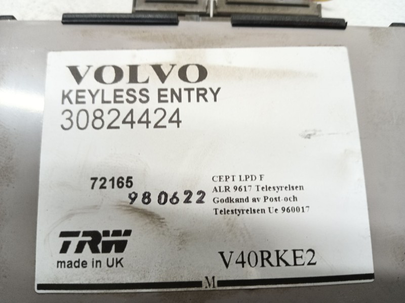 Recambio de modulo electronico para volvo s40 berlina 1.6 referencia OEM IAM V40RKE2  30824424