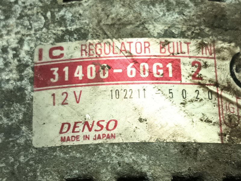 Recambio de alternador para suzuki baleno berlina sy (eg) 1.6 (4-ptas.) referencia OEM IAM  3140060G1 