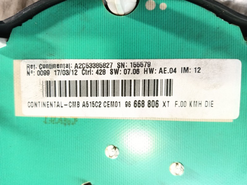 Recambio de cuadro instrumentos para citroën c3 selection referencia OEM IAM A2C53385827 96668806XT 