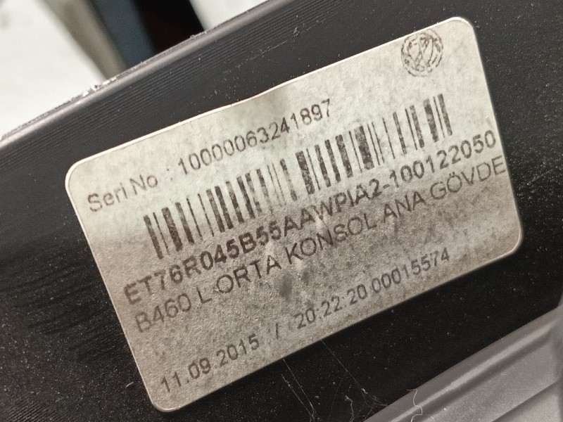 Recambio de apoyabrazos central para ford tourneo courier (c4a) ambiente referencia OEM IAM   