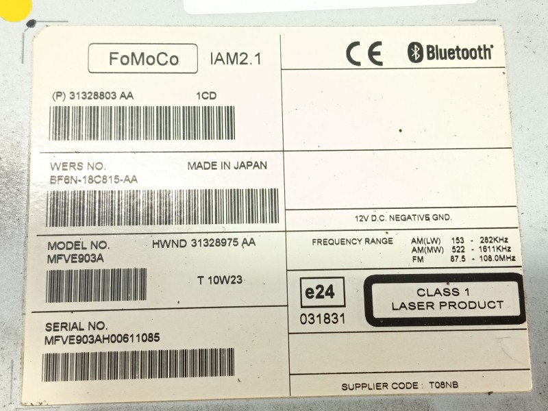 Recambio de sistema audio / radio cd para volvo s60 ii (134) d3 referencia OEM IAM   