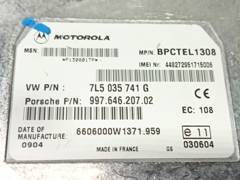 Recambio de modulo electronico para porsche cayenne (9pa) s 4.5 referencia OEM IAM   